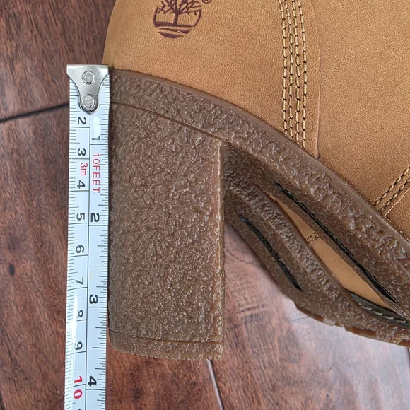 Timberland Glancy Wheat Nubuck Leather Heeled Lace Up Boots - Picture 11 of 11